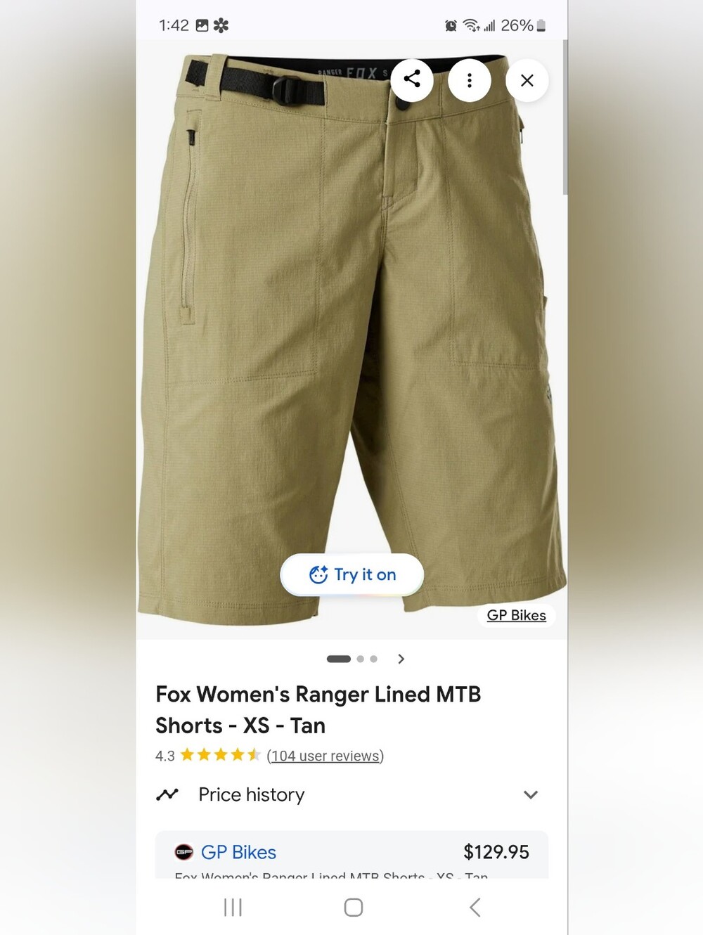 Womens Fox Ranger Mtb Shorts
